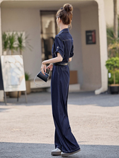 闺舍2025夏季新款时尚女洋气牛仔拼接洋气质漂亮，女装连体裤，印象茜