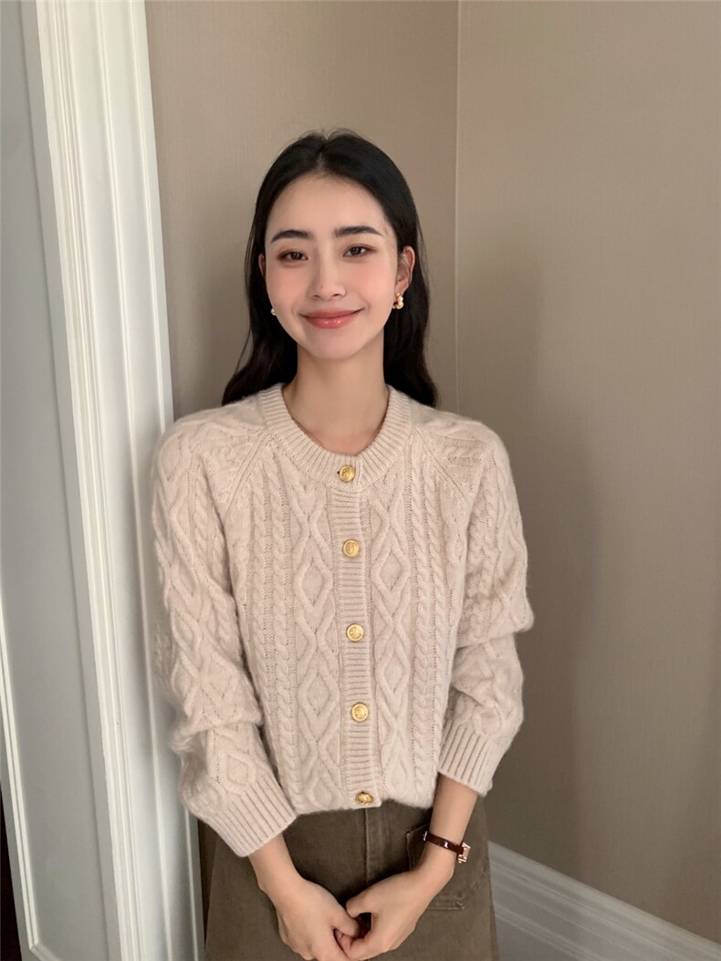 羊绒毛衣外套小个子外搭春秋新款减龄上衣短款显瘦开衫上衣潮,针织衫/毛衣,玛卡隆羊绒