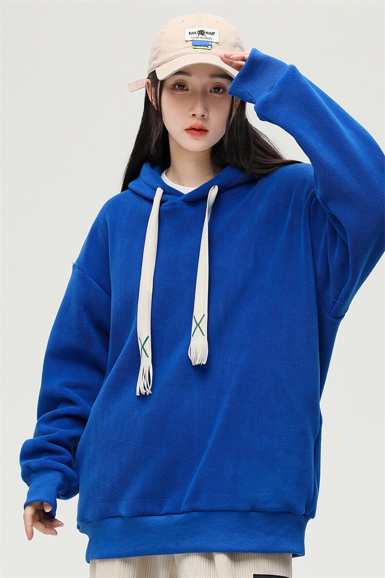 奥粒绒外套基础纯色休闲百搭连帽抽绳卫衣男女同款EY-3663-P85,女装短外套,电商B306