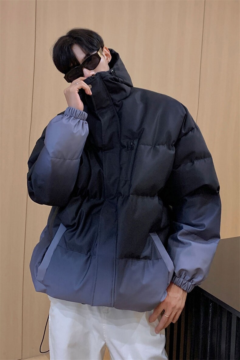 港风防水渐变色冲锋衣棉衣男成分:聚酯纤维MY77095P120控168,男装夹克,星座227-7