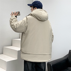 冬上新加棉加厚棉服港风百搭连帽棉衣外套男女8318-P130控价178，男装棉衣，电商A441-1