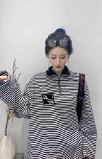 现货，2021秋装新款条放卫衣，女装卫衣/绒衫，坚持到底