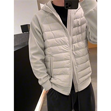 现货新款宽松纯色拼接连帽棉服MY200/P70，男装棉衣，星座205-3