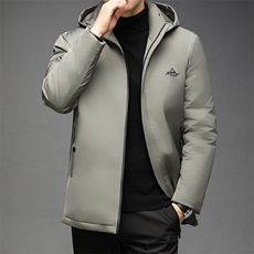 中年棉衣男中长款潮流冬季外套可卸帽棉服保暖上衣QLMMF8887-P140，男装棉衣，电商B212（原钱塘6029）