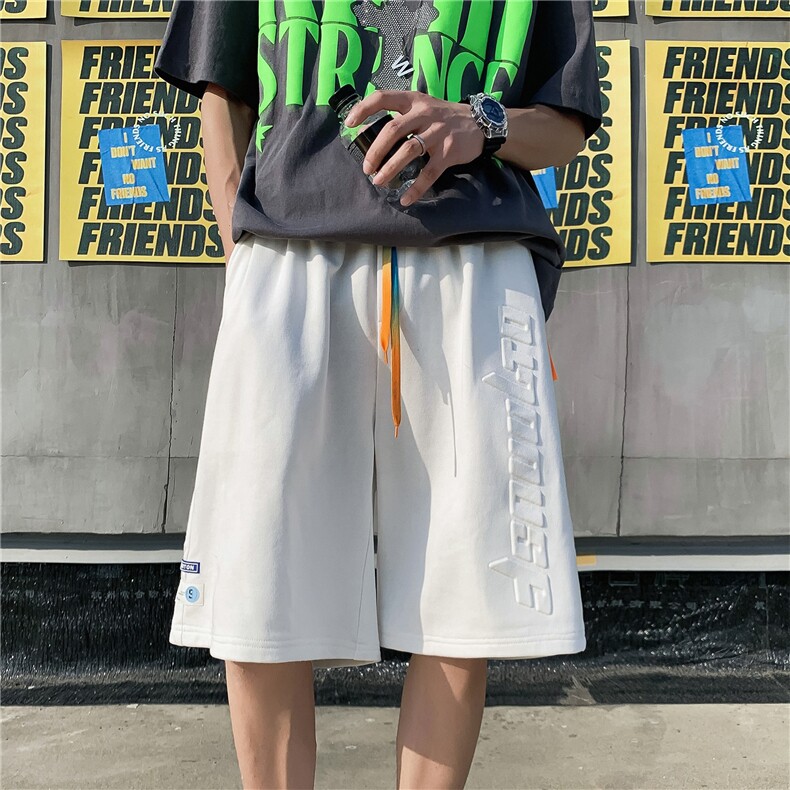 2025夏潮ins休闲卫裤男时尚五分短裤A061-X5208-P40-控58图片
