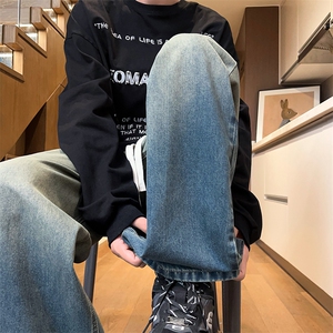 供抖音 7个高点击秋冬百搭休闲牛仔裤X416B-1-NH930-特p45限价78图片