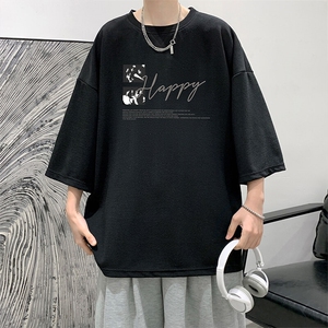 冰丝七分袖t恤男大码五分袖男短袖男中袖 Q11431-P30图片