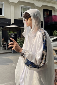 港风冰丝防晒衣薄款克莱因蓝外套户外休闲潮牌防晒服FS7765P38图片