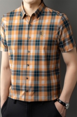 DN3674春夏男士新款短袖衬衫青年修身翻领衬衣休闲打底衫，男装衬衫，电商B360