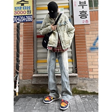 XZ612-K694-P55控79美式高街解构立体裁剪渐变牛仔裤3，男装牛仔裤，星座612