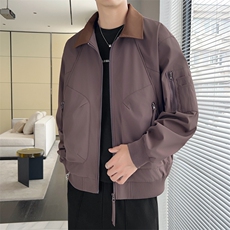 美式飞行员夹克男款解构弯刀短款外套廓形翻领棒球服JK02557-P70，男装夹克，星座308B-2