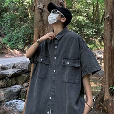 夏季新款衬衫潮流慵懒男方领衬衫P48，男装衬衫，星座1116-2