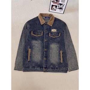 【有货】J40CC-特P78 美式水洗牛仔外套男高级感拼接工装夹克图片