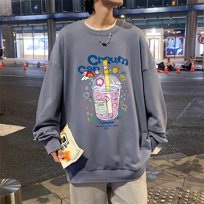 S6332-P28秋季圆领卫衣男大码韩版宽松长袖外套,男装卫衣,电商A040