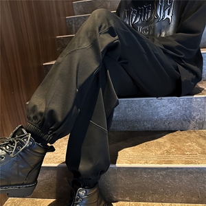 k1067-p35-限价49.9 现货港风中性大码卫裤束脚图片