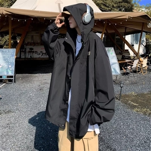黑武士美式机能连帽冲锋衣外套男春秋季男生痞帅防水夹克 W14图片