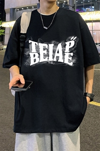 T663P26夏季新款美式纯棉短袖T恤ins衣服宽松半袖体恤字母印花图片
