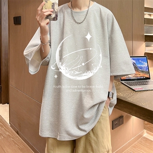 华夫格t恤男短袖男大码五分袖 HT73457-P22图片