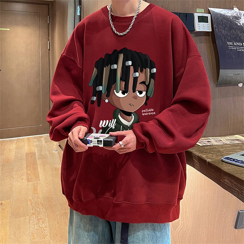 直播360克重磅美式潮牌印花卫衣Y116特P28同步供应华棉品质,男装卫衣,电商A486