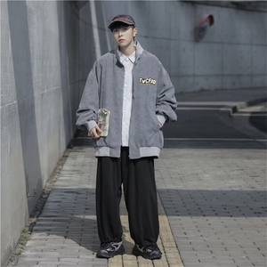 男春秋季百搭潮流休闲上衣港风潮牌宽松立领痞帅上衣Y6554/P58图片