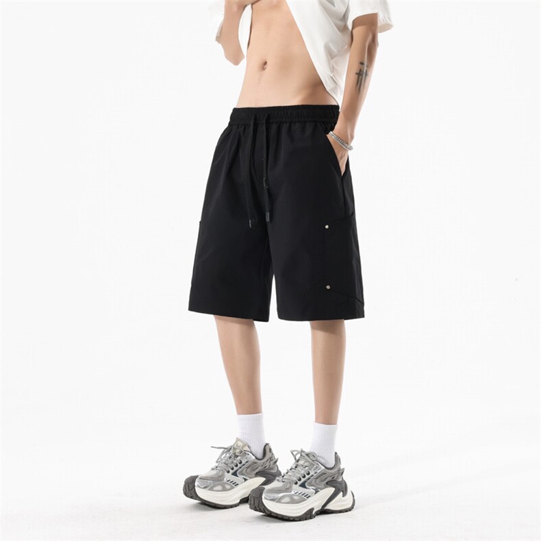 无影-夏季上新大码短裤美式潮牌高级设计感五分速干裤DK811P30图片