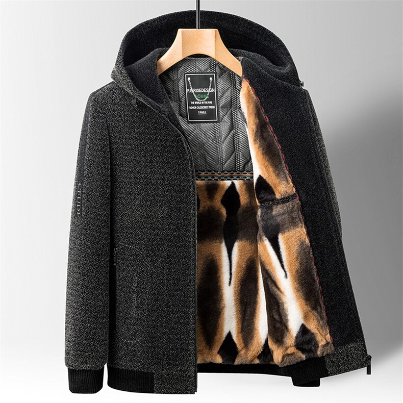 金貂绒石墨烯背托毛胆夹克中年加厚棉服BY3085-P180,男装夹克,星座1105-3