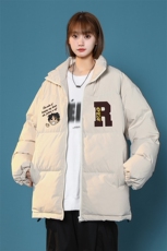 中性风23新款冬季时尚百搭宽松字母印花棉服外套MY2049P85控118，男装棉衣，A247A