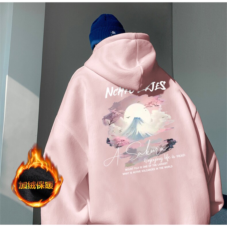 抖音供货、重磅360克现货加绒印花连帽卫衣HD019-1-LMWY44116-P40图片