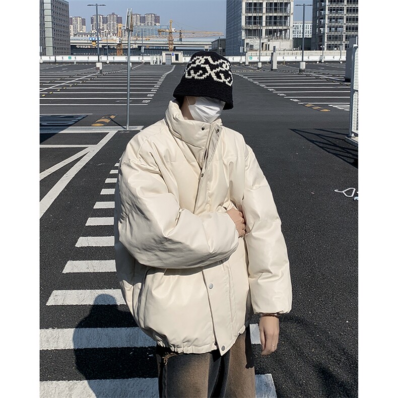 皮棉服男韩版潮流高街帅气加厚2024冬季新款ins宽松棉衣MF152-P89,男装棉衣,星座412-3