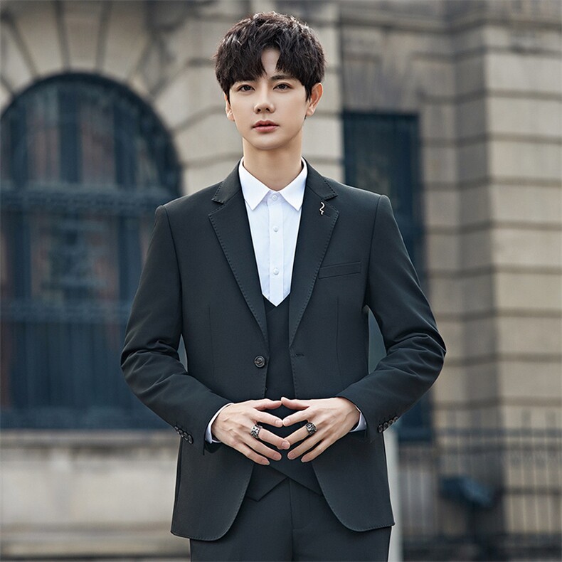 2025春秋男商务正装礼服西服时尚休闲西装三件套A355-XF9002-P290,男装西服,电商A355（原A415）