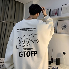 秋季新款320G华棉圆领卫衣面布棉WH2480-P35控58，男装卫衣，电商B370