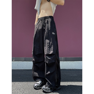 网眼透气侧边拉链户外伞兵裤子裤M-8XL大码美式高街速干KZ1966P58,黑色羊绒半身裙怎么搭配图片