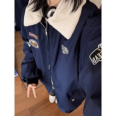 【有货】DM69-P85美式羊羔绒外套男女冬季防寒加厚服棒球服棉服，男装棉衣，星座603-2