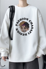 华夫格！2023秋冬新款男士圆领卫衣潮流长袖T恤HWY07P30加绒P40，男装卫衣，电商B220