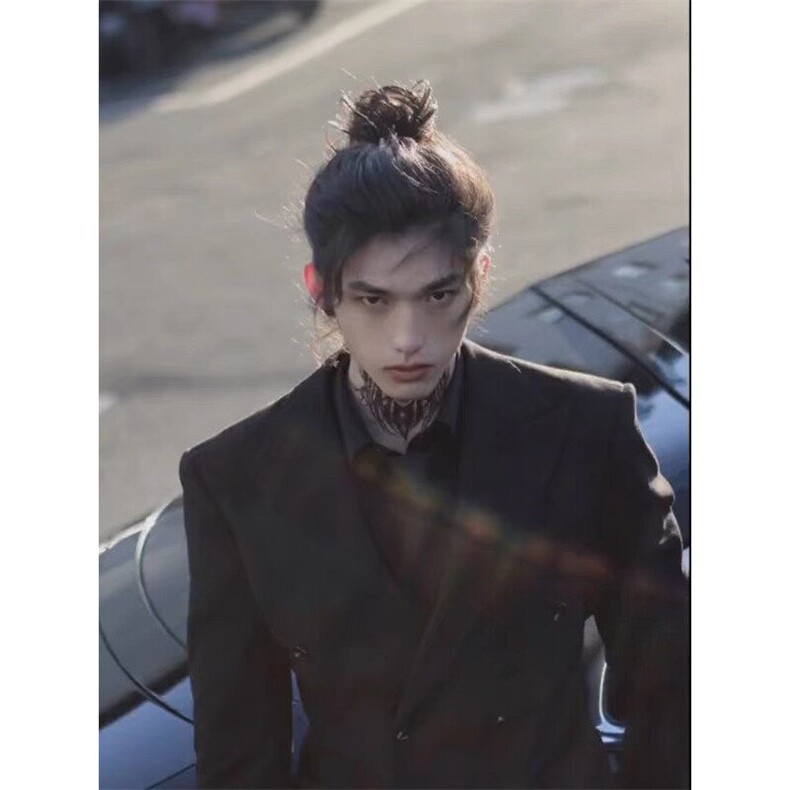青少年英伦雅痞男装双排扣西装外套春秋常规西装领日系潮长袖标准,男装西服,星座506A