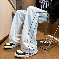 XZ616秋季新款撞色织带分割趣味刺绣休闲长裤TY1090特P40控78，男装休闲裤，星座512A（原616）