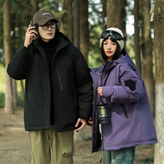 五防面料登山时尚抗寒羽绒服连帽情侣外套A068-HSYRY23-TP170，男装羽绒服，电商A068