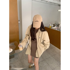 TC1399-P45小马刺绣休闲长袖衬衫上衣女新款宽松慵懒外搭衬衣外套，男装衬衫，星座617A-2