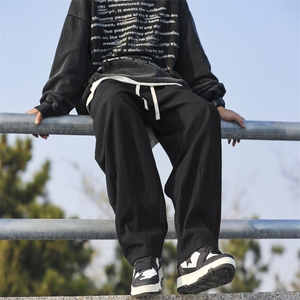 春秋季美式高街直筒工装裤2024新款潮牌宽松痞帅休闲裤 K7587-P32图片