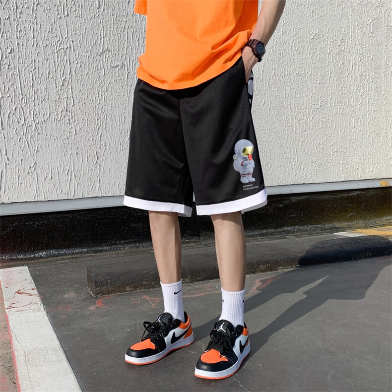 ！2023夏季冰丝男士太空人印花短裤运动中裤DK608P30,男装休闲裤,电商B220