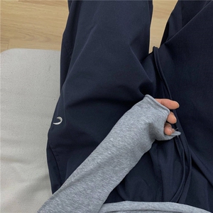 美式复古阔腿工装裤女秋冬加厚休闲直筒运动裤WLK1422-P36 加绒43图片