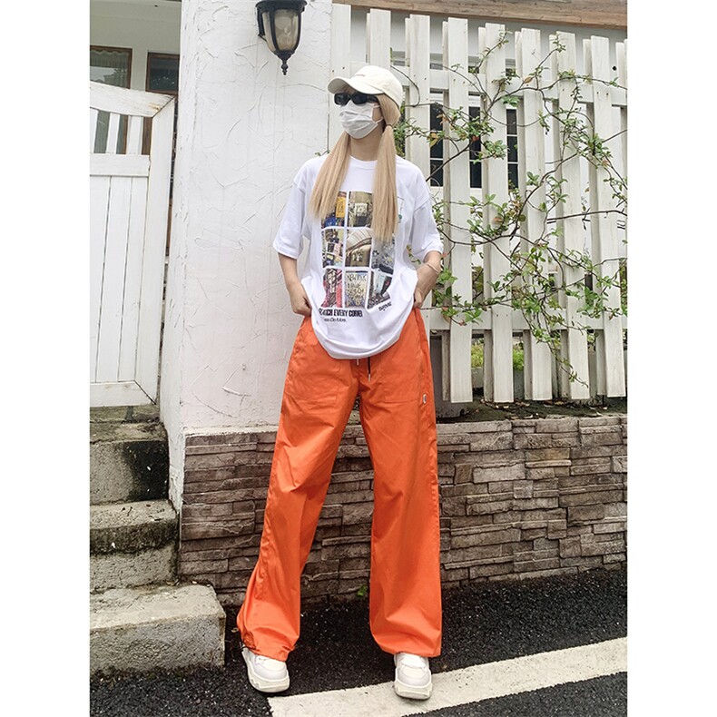 B221美式ins街头多巴胺hiphop休闲宽松运动裤LK23118-P60控78,男装休闲裤,电商B221