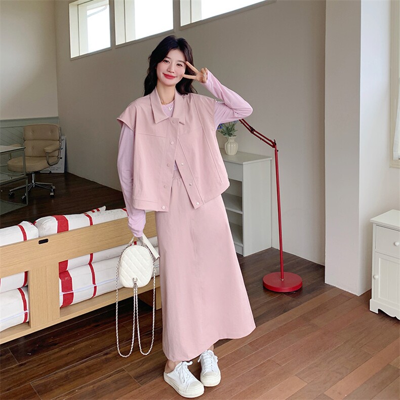【】2025春季新款粉色休闲时尚三件套装2C037252P185K258,女装套装/套裙,2C037