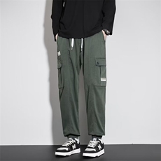 春季美式高街潮牌休闲长裤日系复古宽松束脚工装裤男K7650-P40，男装休闲裤，星座512-3