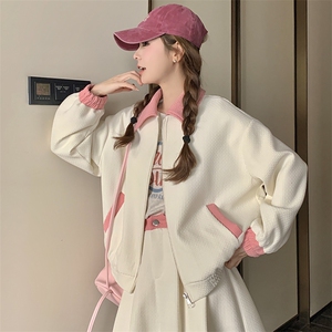 韩版棒球服上衣半身裙两件套女春秋季2025新款甜酷风外套减龄套装图片