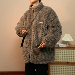 美式棉服加绒加厚保暖棉衣冬季2024新款羊羔毛外套男款 W7954-P70图片