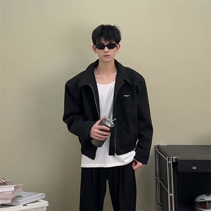 W9292-P80 网图现货 春季新款飞行员夹克美式复古垫肩棒球服外套图片