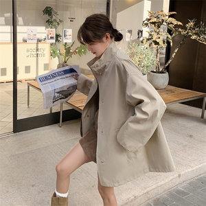 新款 现货主推袖口拼风衣外套9879-P155-K218图片