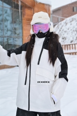 冬季单板双板防水防风防寒加棉加厚中性连帽滑雪服男女HF57-P175，男装棉衣，电商A001-1