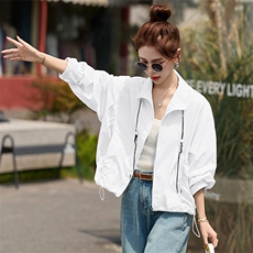 时尚休闲短款防晒衣女2025夏季新款宽松舒适户外防晒服透气薄外套，女装短外套，盈茜